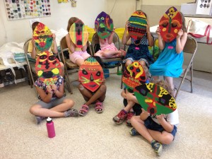 ACA drama campers made masks for our play, Jambo Africa! 